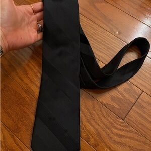Classic Black Striped Silk Tie